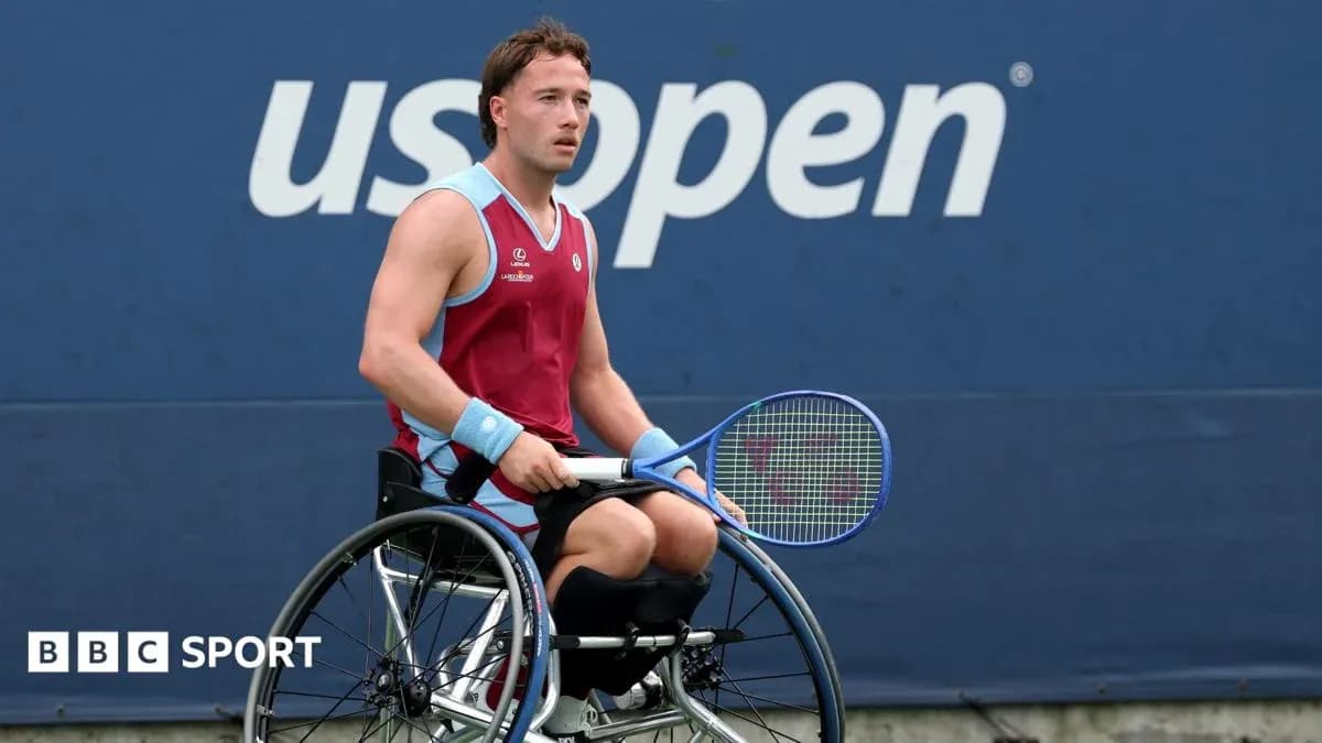 Joueur de tennis en fauteuil roulant au US Open Joueur de tennis en fauteuil roulant au US Open