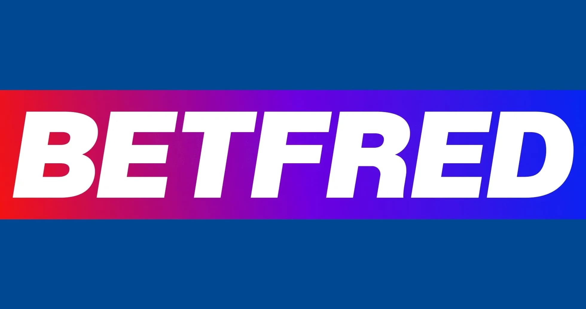 Logo de Betfred sur fond bleu Logo de Betfred sur fond bleu