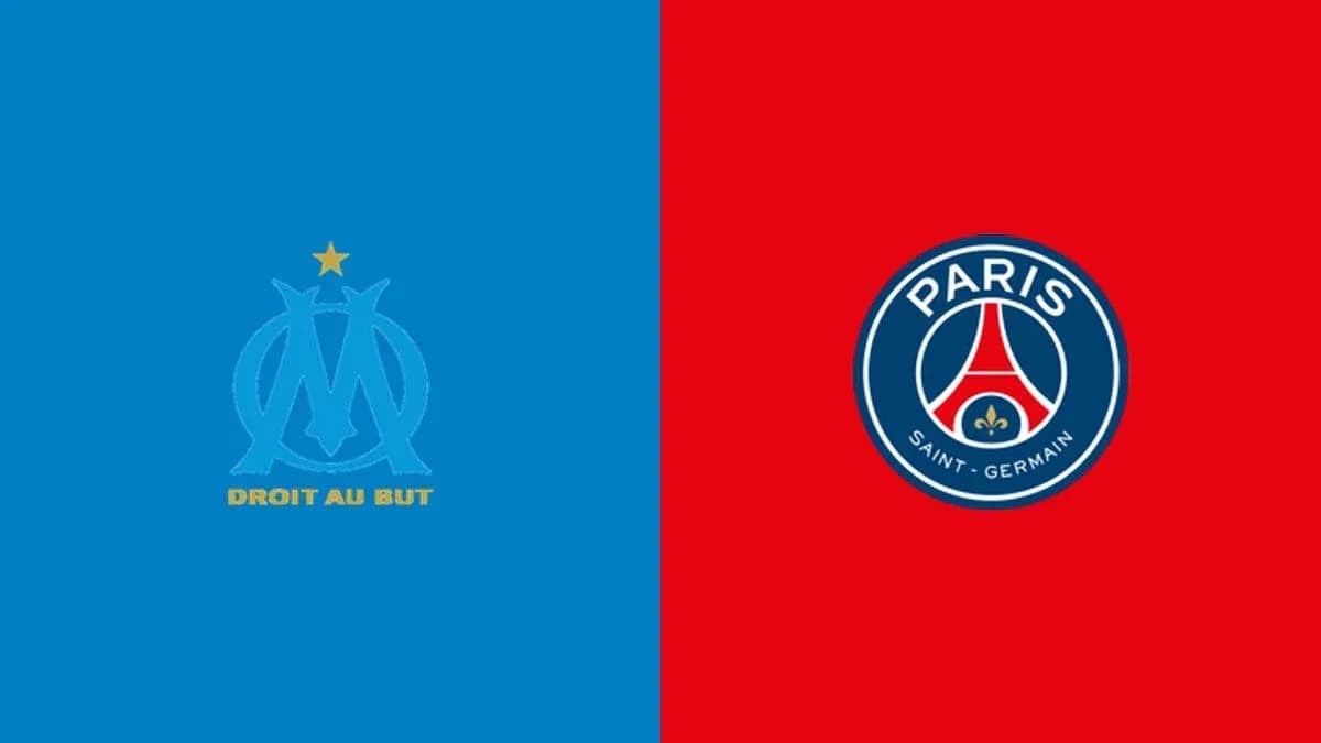 Logos de l'Olympique de Marseille et du PSG Logos de l'Olympique de Marseille et du PSG