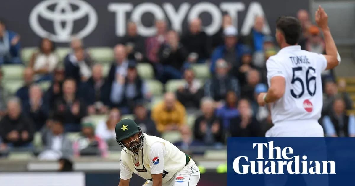 Batsman from Pakistan facing a bowler in match Batsman from Pakistan facing a bowler in match