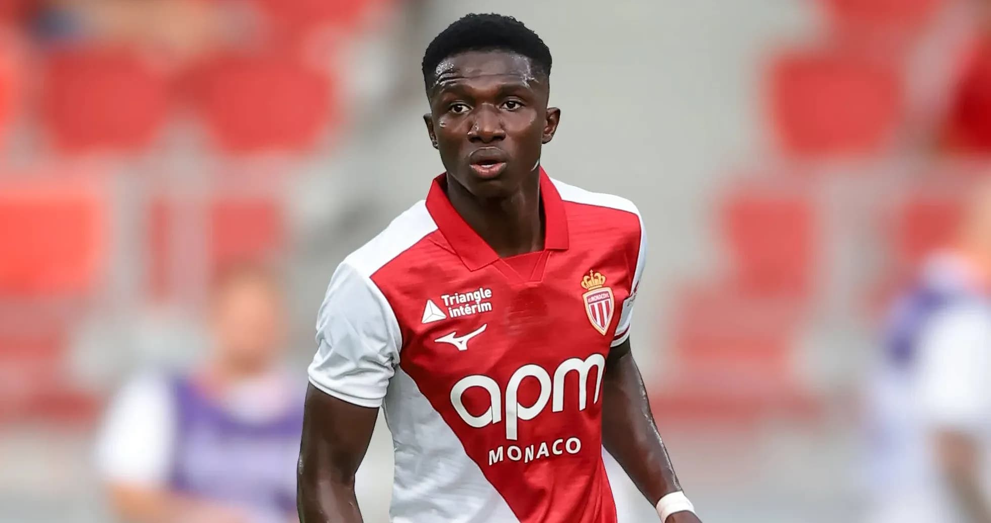 Joueur de l'AS Monaco sur le terrain Joueur de l'AS Monaco sur le terrain