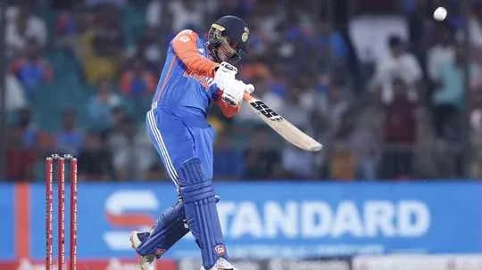 Batter hitting ball during cricket match Batter hitting ball during cricket match