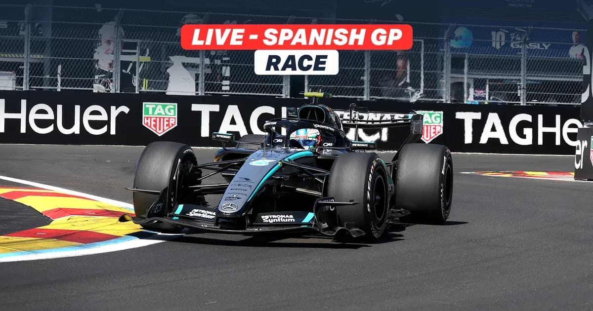 Voiture de F1 en course au Grand Prix d'Espagne Voiture de F1 en course au Grand Prix d'Espagne