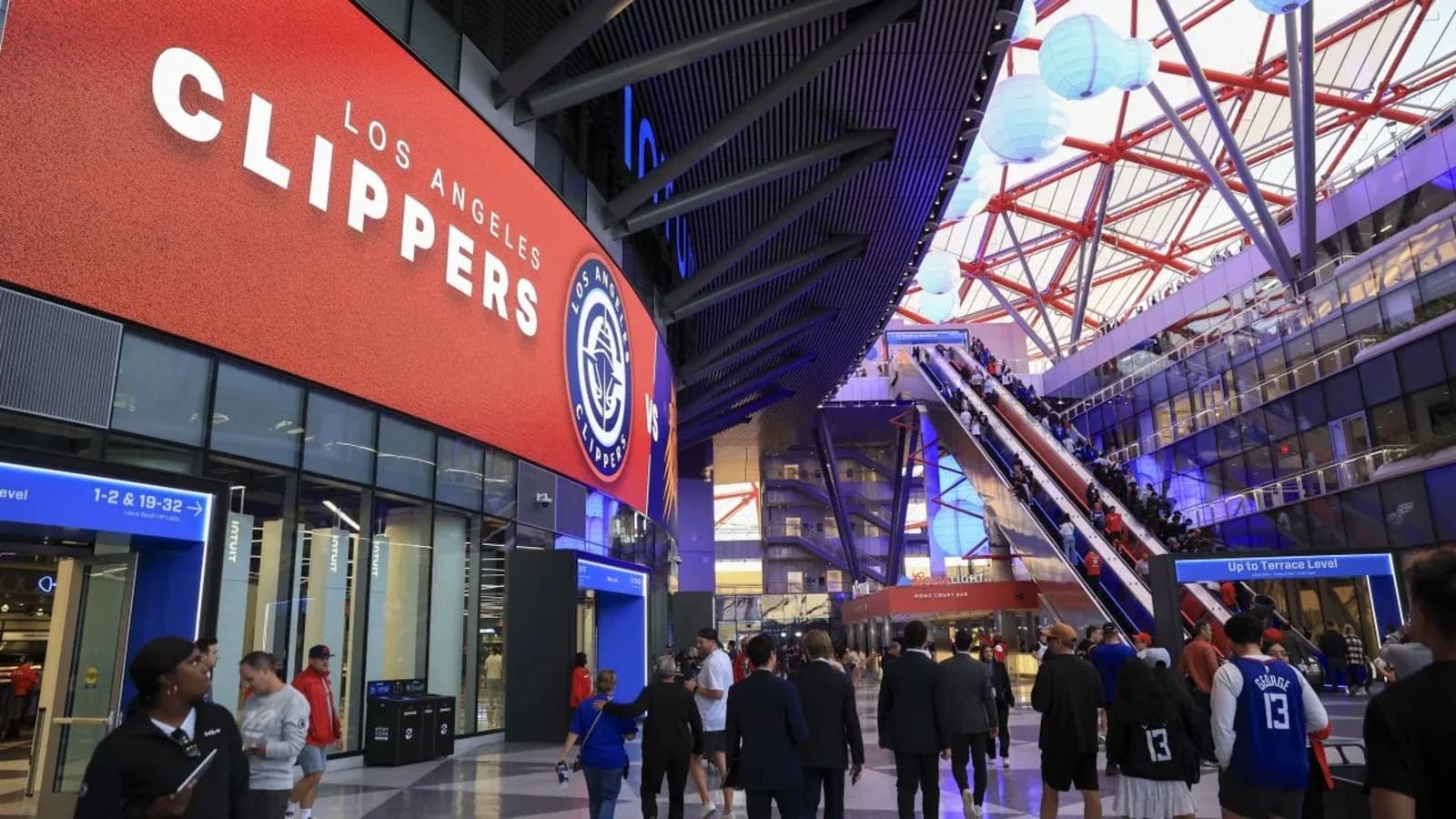 Entrée de l'arène des Los Angeles Clippers Entrée de l'arène des Los Angeles Clippers